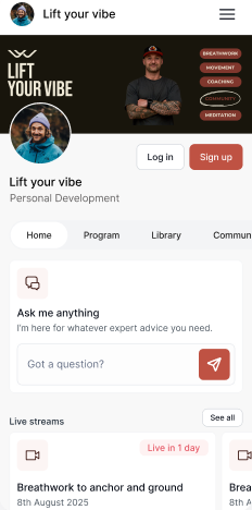 Lift Your Vibe app